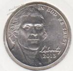 США 5 центов 2013D UNC (арт111)
