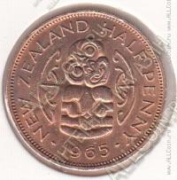 25-67 Новая Зеландия 1/2 пенни 1965г. КМ # 23.2 бронза 5,6гр. 25,4мм