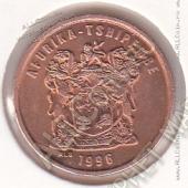 31-60 Южная Африка 2 цента 1996г. КМ # 159 сталь покрытая медью 3,0гр. 18мм - 31-60 Южная Африка 2 цента 1996г. КМ # 159 сталь покрытая медью 3,0гр. 18мм