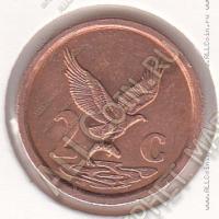 31-60 Южная Африка 2 цента 1996г. КМ # 159 сталь покрытая медью 3,0гр. 18мм