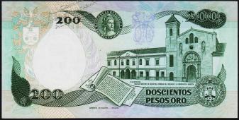 Банкнота Колумбия 200 песо 01.04.1991 года. P.429d(6) - UNC - Банкнота Колумбия 200 песо 01.04.1991 года. P.429d(6) - UNC