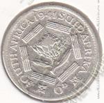 27-128 Южная Африка 6 пенсов 1941г. КМ # 27 серебро 2,83гр. 19,41мм