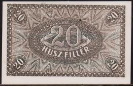 Венгрия 20 филлеров 1920г. P.43 UNC - Венгрия 20 филлеров 1920г. P.43 UNC