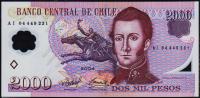 Чили 2000 песо 2004г.  P.160а - UNC