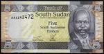 Южный Судан 5 пиастров 2011г. Р.1 UNC