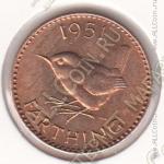 28-14 Великобритания 1 фартинг 1951г. КМ # 867 бронза 20мм