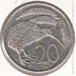 25-68 Новая Зеландия 20 центов 1984г. КМ # 36.1 медно-никелевая 11,31гр. 28,58мм