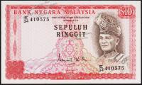 Банкнота Малайзия 10 ринггит 1976-81гг. Р.15 UNC