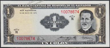 Сальвадор 1 колон 1970г. Р.110в - UNC - Сальвадор 1 колон 1970г. Р.110в - UNC