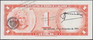 Сальвадор 1 колон 1970г. Р.110в - UNC - Сальвадор 1 колон 1970г. Р.110в - UNC
