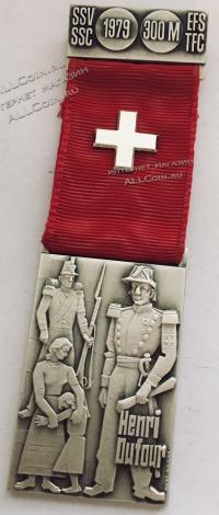#282 Швейцария спорт Медаль Знаки. Стрелковые соревнования памяти Анри Дюфура. 1979 год.