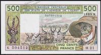 Сенегал 500 франков 1989г. P.706Kк - UNC