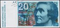 Швейцария 20 франков 1989г. P.55h(62) - UNC
