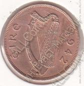 28-87 Ирландия 1/2 пенни 1942г. КМ # 10 бронза 5,67гр. 25,5мм - 28-87 Ирландия 1/2 пенни 1942г. КМ # 10 бронза 5,67гр. 25,5мм