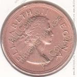 34-57 Южная Африка 1 пенни 1960г КМ # 46 бронза 9,6гр. 30,8мм
