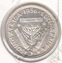 31-62 Южная Африка 3 пенса 1956г КМ # 47 серебро 1,41гр. 16мм