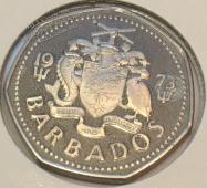 #14-163 Барбадос 1 доллар 1973г. Медь Никель. PROOF. - #14-163 Барбадос 1 доллар 1973г. Медь Никель. PROOF.