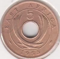 36-141 Восточная Африка 5 центов 1955г. Бронза