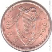 6-155 Ирландия 1 пенни 1966 г. KM# 11 UNC Бронза 9,45 гр. 30,9 мм.  - 6-155 Ирландия 1 пенни 1966 г. KM# 11 UNC Бронза 9,45 гр. 30,9 мм. 