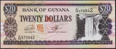 Гайана 20 долларов 2016г. P.NEW - UNC - Гайана 20 долларов 2016г. P.NEW - UNC