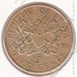 35-29 Кения 5 центов 1980г. КМ # 17 никель-латунь 5,6гр. 25,5мм