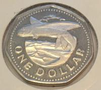 #14-168 Барбадос 1 доллар 1974г. Медь Никель. PROOF.
