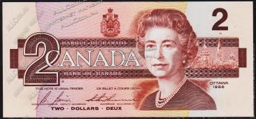 Канада 2 доллара 1986г. Р.94с - UNC - Канада 2 доллара 1986г. Р.94с - UNC