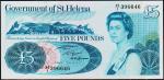 Банкнота Святая Елена 5 фунтов  1976 (1981) года Р.7в - UNC
