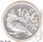  5-46	Британские Виргинские Острова 10 центов 1977г. КМ #11  PROOF серебро 6,4гр.
