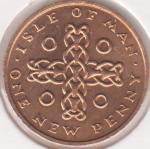 22-93 Остров Мэн 1 новый пенни 1975г.