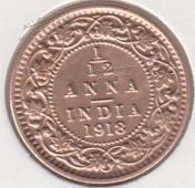 20-163 Индия 1/12 анна 1918г. - 20-163 Индия 1/12 анна 1918г.