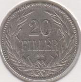 24-168 Венгрия 20 филлеров 1894г. никель - 24-168 Венгрия 20 филлеров 1894г. никель