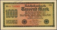 Германия 1000 марок 1922г. P.76d - UNC