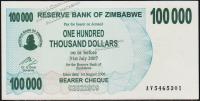 Зимбабве 100000 долларов 2006г. P.48в - UNC