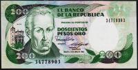Колумбия 200 песо 01.04.1988г. P.429d(2) - UNC