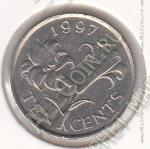 29-72 Бермуды 10 центов 1997г. КМ # 46 медно-никелевая 2,45гр. 17,9мм
