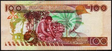 Соломоновы острова 100 долларов 2006г. P.30 UNC - Соломоновы острова 100 долларов 2006г. P.30 UNC