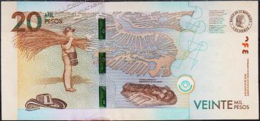 Банкнота Колумбия 20000 песо 02.08.2016 года. P.NEW - UNC - Банкнота Колумбия 20000 песо 02.08.2016 года. P.NEW - UNC
