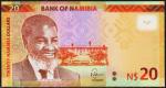 Намибия 20 долларов 2015г. P.NEW - UNC
