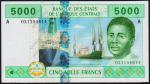 Габон 5000 франков 2002г. P.409А  - UNC