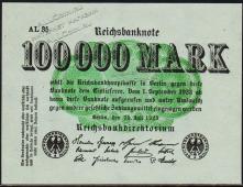 Германия 100000 марок 1923г. P.91a - UNC - Германия 100000 марок 1923г. P.91a - UNC