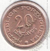 10-149 Тимор 20 сентаво 1970г. КМ # 17 UNC бронза