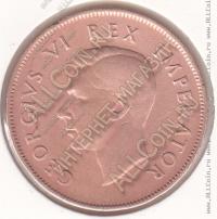 34-60 Южная Африка 1 пенни 1941г КМ # 25 бронза 9,3гр. 30,8мм