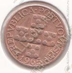 33-38 Португалия 20 сентаво 1965г. КМ # 584 бронза 3,2гр. 21мм
