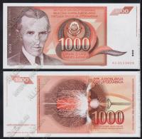 Югославия 1000 динар 1990г. P.107 UNC