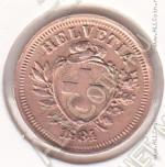 35-113 Швейцария 1 раппен 1934г. КМ # 3,2 бронза 1,5гр. 16мм