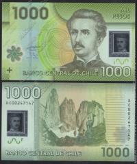 Чили 1000 песо 2011г. P.161в - UNC 