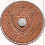 23-24 Восточная Африка 10 центов 1942г. КМ # 26,2 бронза 