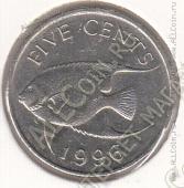 25-73 Бермуды 5 центов 1996г. КМ # 45 медно-никелевая 5,0гр. 21,2мм - 25-73 Бермуды 5 центов 1996г. КМ # 45 медно-никелевая 5,0гр. 21,2мм