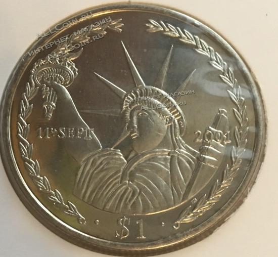 #H7-119 Британcкие Виргинские Острова 1 доллар 2002г. Медь Никель. UNC. 